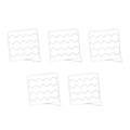 5 Pcs Partition Plate Household Items Drawer Dividers Organizer Plastic Shelving Separator Shelf White Pp