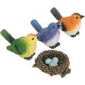 Bird Statue Artificial Models Ornament for Decor Children Toys Kid Birdie Tiny Figurines Desktop Easter Eggs Ornaments Decorations Fake Birds