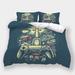 Home Bedclothes 3D Gamepad Printed Comforter Cover Pillowcase Boys Girls Cool Bedding Set Full (80 x90 )