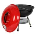 Outdoor Grill Portable Charcoal BBQ with Wheels Cooking Grill Garden Barbecue Terrace Grill Camping BBQ Grill Charcoal Grill BBQ Grill (Color : Red)