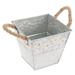 Iron Flower Pot Vintage Decor Metal Planter Rustic Tub Large Planters for Outdoor Plants