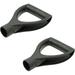 Replacement D Plastic Handle for Garden Plastic D Handle for Shovels Snow Shovel D Shaped Handle Replacement Snow Shovel for Spade Accessories Fork Black 2pcs