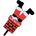 Christmas Chimney Plugs Outdoor Santa Sign Lawn Decorations Tree Stake Ornament