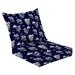 Outdoor Deep Seat Cushion Set 24 x 24 Mushrooms seamless pattern Glowing mushrooms Bright colors Deep Seat Back Cushion Fade Resistant Lounge Chair Sofa Cushion Patio Furniture Cushion