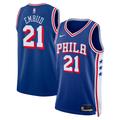 "Philadelphia 76ers Nike Icon Swingman Maillot d'équipe de NBA - Blanc - Joel Embiid - Jeunes - unisexe Taille: L (14/16)"