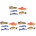 15 Pcs Simulated Fish Plush Chewing Hunt Toys Funny Pet Plush Dolls Cat Mint Stuffed Pillow for Cat Pet Size M