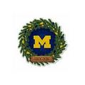 Rico Industries Michigan College Personalized Holiday/Christmas Decor Wreath Shape Cut Pennant - Home and Living Room DÃ©cor - Soft Felt EZ to Hang