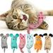 BCY Teeth Grinding Catnip Toys Interactive Plush Cat Toy Mouse Shape Chewing Claws Thumb Bite Cat Mint For Cats Funny Little Pillow