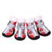 4pcs Waterproof Pet Shoes Anti-Slip Warm Fleece Winter Rain Snow Boots Footwear