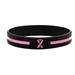 Breast Cancer Awareness Pink Ribbon Silicone Bracelet Wrist Band