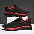 Men Shoes Summer Mens Causal Shoes Breathable Sneakers Male Lightweight Loafers Shoes Non-slip Tenis Luxury Shoes Tennis Shoes Black Red 41(Brazil 39)