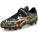 Rhyme-Zeal Kids Soccer Cleats Shoes Boys Girls Athletic Outdoor Indoor Firm Ground Soccer Shoes Comfortable Football Shoes