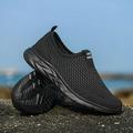 2023 Summer Shoes for Men Sneakers Breathable Casual Shoes Lightweight Non-slip Brand Loafers Mens Tennis Sports Running Shoes All Black 39