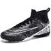 Boys Girls High-Top Soccer Cleats Youth Football Cleats Comfortable Turf Indoor Soccer Shoes for Kids Outdoor Indoor Competition Unisex