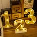 Decorative Led Light Up Number Light Up Number Sign for Night Light Wedding Birthday Party Christmas Home Bar Decoration Number(4)