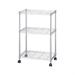 Iris Ohyama Rack Metal Rack 3 Tiers With Casters Width 55 x Depth 35 x Height 83 cm Pole Diameter 19 mm Metal Mini Steel Rack Rust Resistant Rust Resistant Silver Shelf MTO-5508C