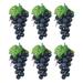 6 Pcs Models Toddler Toys Plastic Playes Artificial Grape Craft Artificial Bunch of Grapes Bunch of Grapes Model Pe or Toddler Child