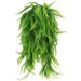 Artificial Fern Fake Plant Boston Leaf Fake Artificial Ferns Plastic Hanging Plant Fern Fake Ivy Plants Garland for Indoor Outdoor Garden Wedding 2 Pieces