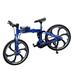 17.5x10.5cm Creative Alloy Model 1:10 Mini Simulation Toy (Folding Mountain Bike Blue)
