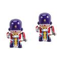 2 Count Wind-up Toy Robots Wind up Toys Metal Trim Clockwork Toy Metal Wind Toys Child