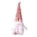 WOCLEILIY Exquisite Gift Gnome Ornaments Pink Gnome Doll Decoration Ornaments Decorative Gnome Ornaments Pink Love Gnome Ornaments