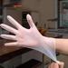 GNFQXSS 100 Pcs Clear Gloves Disposable Gloves Disposable Gloves Tattoos Gloves Disposable Cooking Gloves Food Grade PVC Kitchen Baking and Kneading Gloves Clear