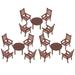 4 Sets Playhouse Decor Mini Desk Chair Set Furniture Model Playhouse Accessory