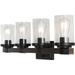 YGDU JYL7509A Bungalow 22.75 3-Light Iron/Seeded Glass Rustic Farmhouse LED Vanity Light Oil Rubbed Bronze 2700K LED 4W Bulbs for Bedroom Livingroom Bathroom Hallway Oil Rubbed Bronze