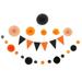 1 Set Halloween Hanging Paper Fans Decor Halloween Banner Paper Fan Decorations