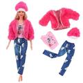 Barbies Doll Clothes Outfit Dress Fashion Coat Hats Top Pants Clothing For Barbie Doll Clothes Doll Accessories Girl`s Toy Gifts Z761