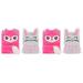 Mini Notebook Journal Fox Notebooks Easter Plushies Notepad Stationary for Girls 4 Pcs