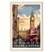 London Poster London Wall Art London Prints London Travel Poster Vintage Travel Posters Travel Wall Art City Wall Art London Souvenirs Travel Print Travel Gift (UNFRAMED)24â€³ x 36â€³