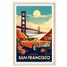 San Francisco Poster San FranciscoPrint San Francisco Wall Art Golden Gate Bridge San Francisco Gift Travel Print Vintage Travel Poster Travel Gift Housewarming Gift (UNFRAMED)24â€³ x 36â€³