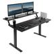 ZQRPCA Electric 2-Tier Height Adjustable 55 x 30 inch Stand Up Desk Dual Tier Adjustable Shelf Table Top Standing Workstation with Memory Controller Home and Office Furniture Black DESK-KIT-1B2TB