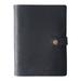 KISSKIÂ·H Olvido Genuine Leather Binder Notebook Refillable A6 Writing Journal for Men 6 Ring Binder Notepad Organizer with Lined Paper Diary Notebook Personal/Business Gift Black