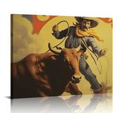 ARISTURING COWBOY Rodeo Poster Texas Cowboy Reunion 1930 Vintage Poster Canvas Wall Art Picture Prints Wallpaper Family Living Room Decor Posters