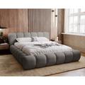 Lit adulte 180x200 cloud, Mousse épaisse, Stylé, Design Lit double - Lit avec sommier - Gris foncé