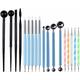 18 pcs Polymer Clay Sculpting Tools, Pointing Tools, Ballpoint Pen, Rubber Tips, Clay Ceramic Impression Tools - Langray