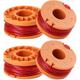 Replacement Trimmer Spool Line Edger Spool Line Grass Trimmer Line for Worx WA0010 4 Pieces (0.065" 10ft)