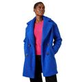 Roman Womens Faux Fur Longline Teddy Coat - Blue - Size 16 UK