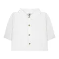 Petit Bateau , White Cotton Long Sleeve Shirt ,White unisex, Sizes: 18 M