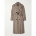 Purdey - Hanover Belted Double-breasted Houndstooth Wool And Cashmere-blend Trench Coat - Brown