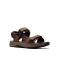 Sandale CLARKS "Saltway Trail" Gr. 40, braun (dark brown lea) Herren Schuhe Sandalen