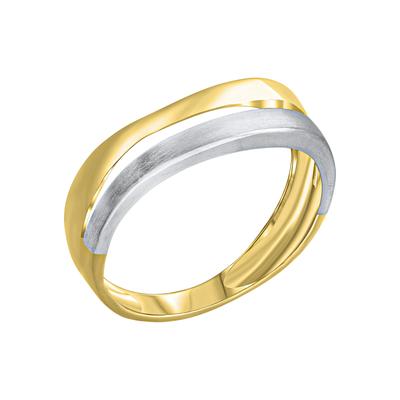 Fingerring VIVANCE "585/- Gelbgold/Weißgold glanz/matt" Gr. 62, bunt (mehrfarbig), Fingerringe, Damen, 062 (19,7), Gold Image