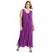 Plus Size Women's Plisse Midi Dress by June+Vie in Purple Magenta (Size 14/16)