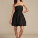 Lucky Brand Bubble Hem Mini Dress - Women's Clothing Dresses Mini Dress in Jet Black, Size XL