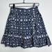 Kate Spade Skirts | Kate Spade Skirt Size 0 Shore Thing Embroidered Eyelet Mini Blue White Ruffle | Color: Blue/White | Size: 0