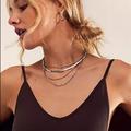 Free People Jewelry | Free People Lara Layer Choker Necklace | Color: Gold/Silver | Size: Os