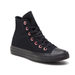 Converse Shoes | Like New Chuck Taylor All Star Black High Tops W/ Heart Print - Unisex Sneakers | Color: Black/Pink | Size: 10.5
