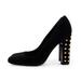 Gucci Shoes | Gucci Black Suede Studded Heels - Us Size 8.5 | It Size 38.5 | Color: Black | Size: 8.5